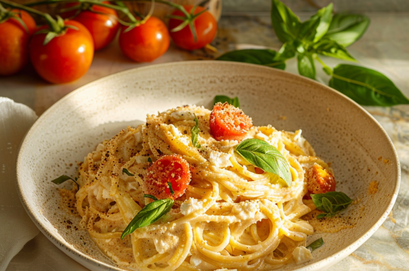 Sun-Kissed Tomato Tango with Garlic Ricotta Pasta